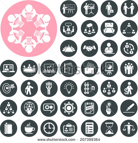Business Meeting Vector Icons