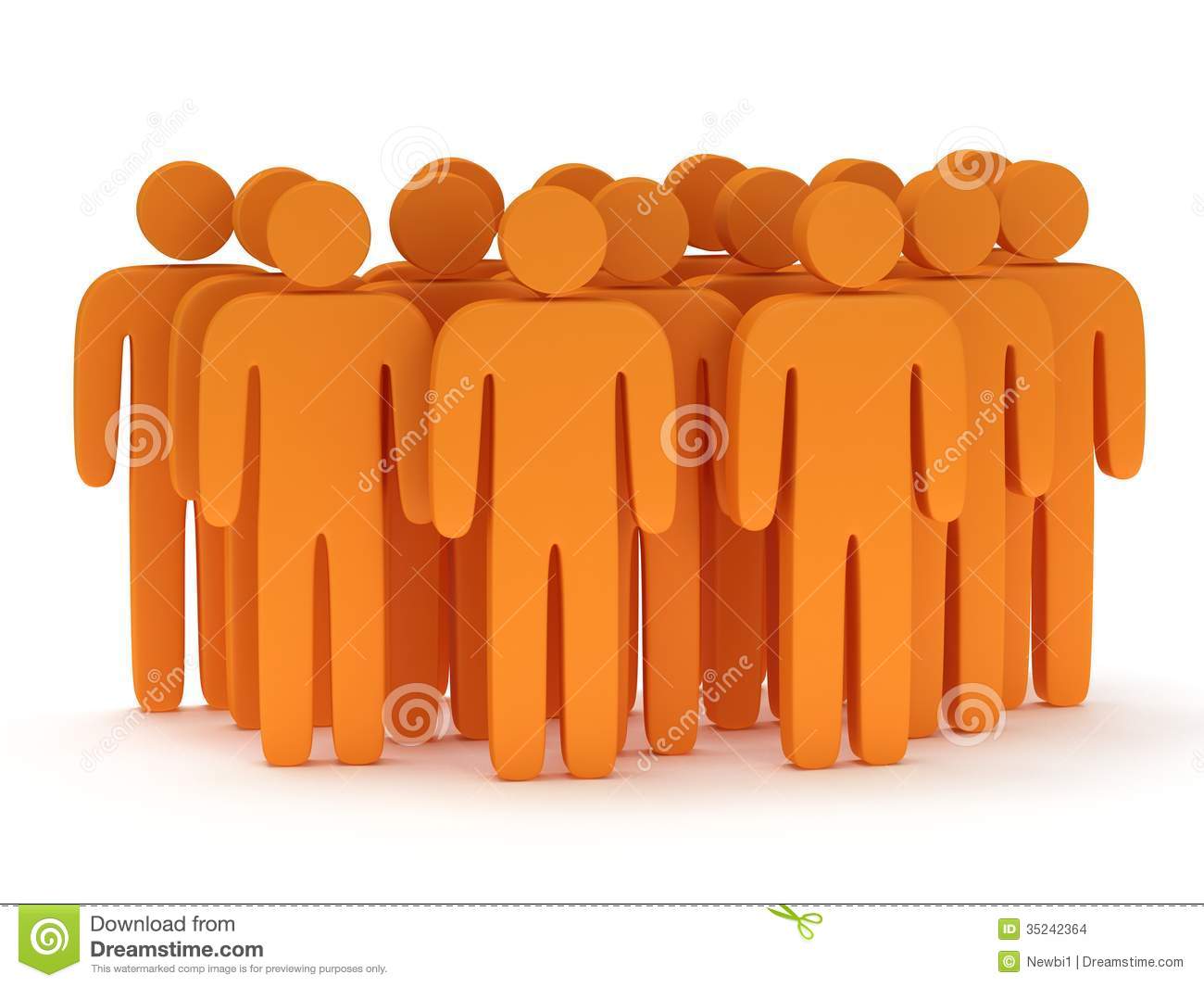 Business People Icon Orange