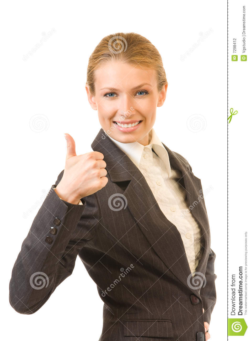Businesswoman Thumbs Up