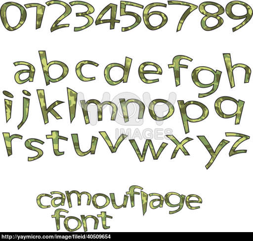 Camouflage Letters Font