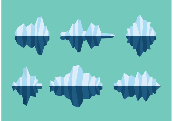 Cartoon Picture of a Floating Iceberg Cartoon Picture of a Floating Iceberg