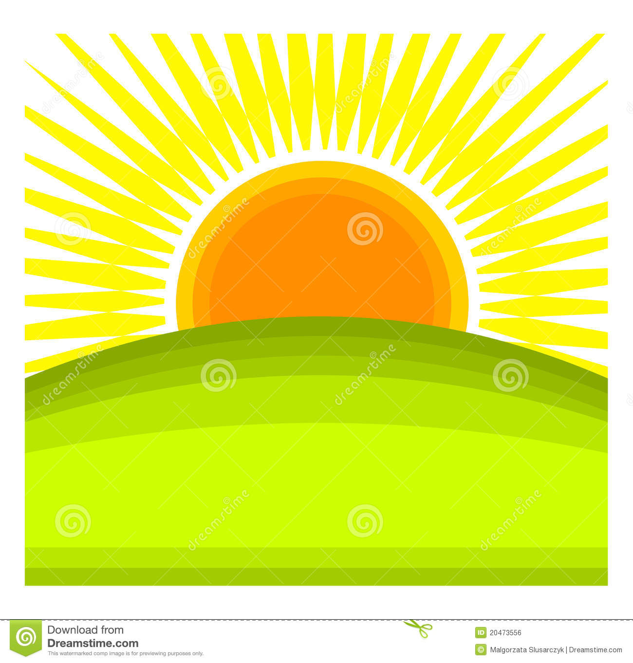 Cartoon Sunrise Vector