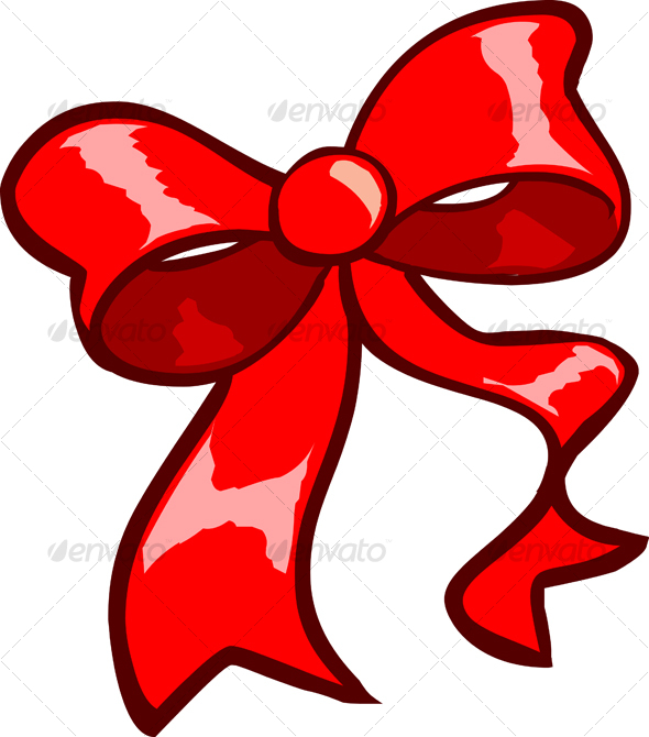 Cheer Bow Outline Vector