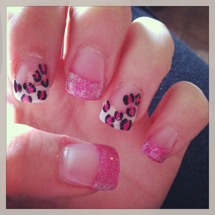 Cheetah Print Acrylic Nail Designs