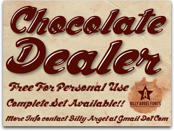 12 Chocolate Text Font Images