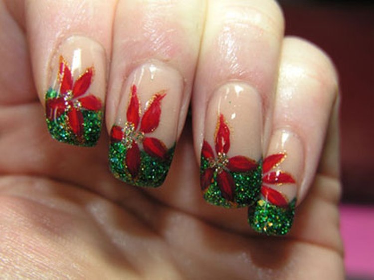 Christmas French Nail Art Designs