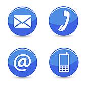 Contact Us Icon Blue