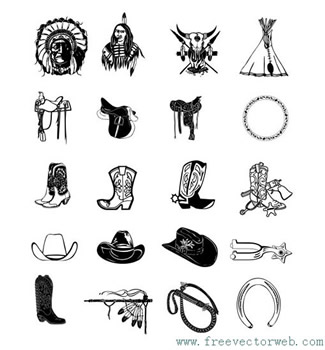 Cowboy Clip Art Black and White