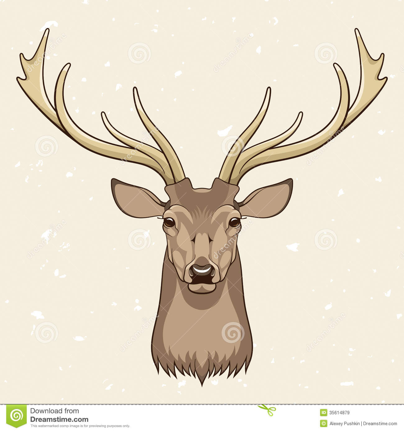 Deer Head Illustration