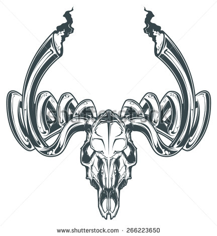 Deer Skull Vector Art