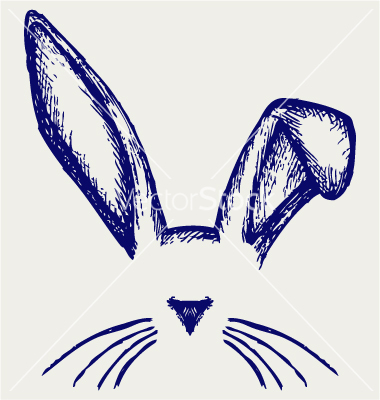 Easter Bunny Ears Silhouette Vector