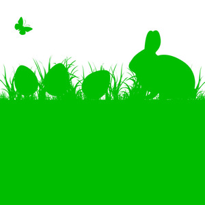 Easter Bunny Silhouette Vector Free
