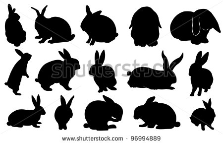 Easter Bunny Silhouettes