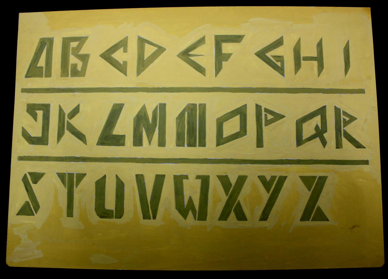 Egyptian Style Fonts Alphabet