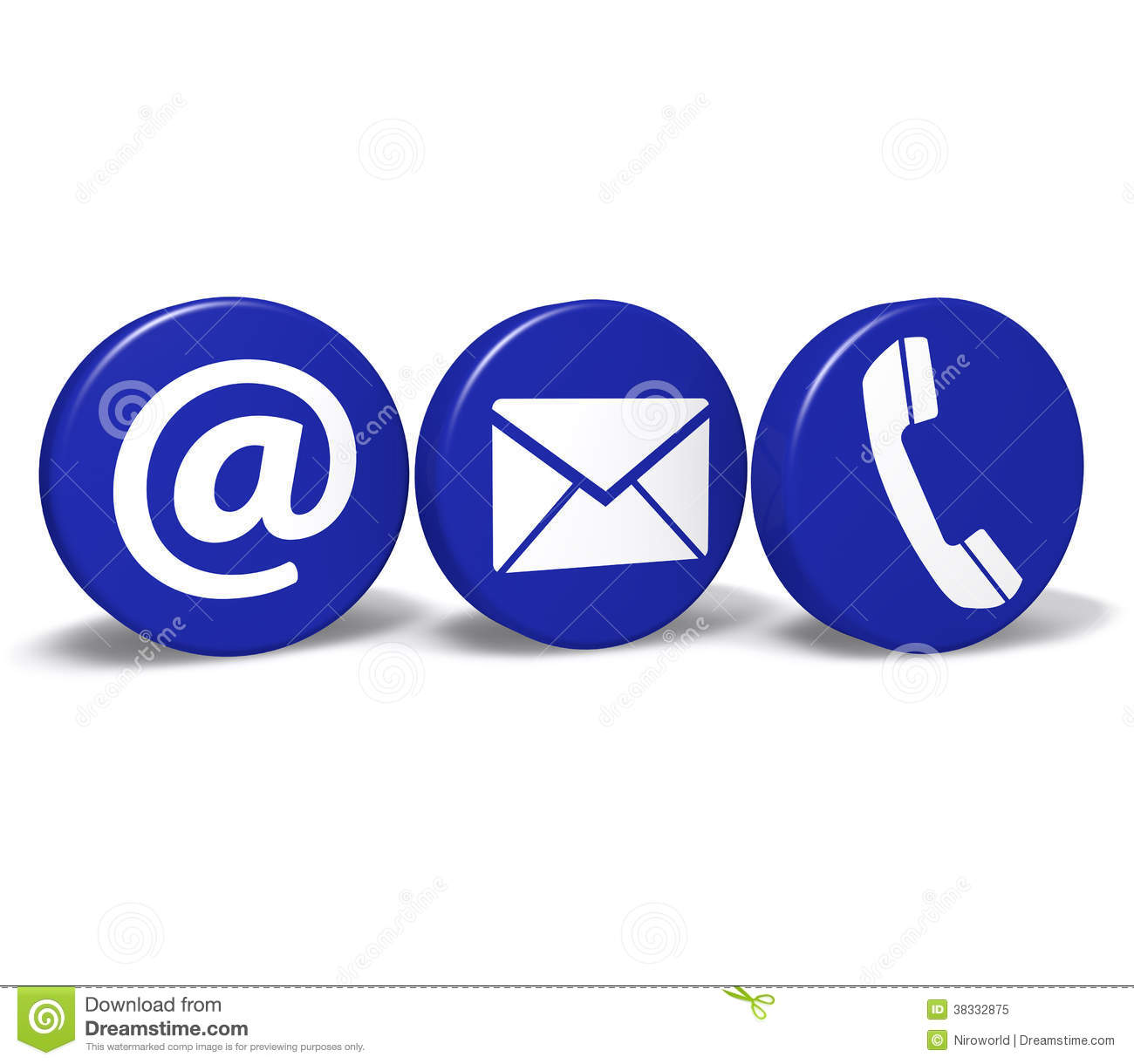 Email Phone Web Icons