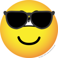 Emoticon Smiley with Sunglasses