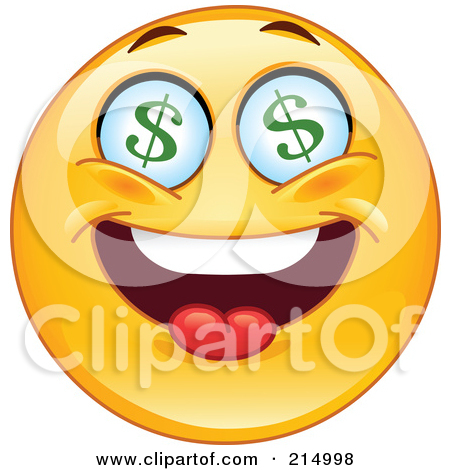 Emoticon with Dollar Sign