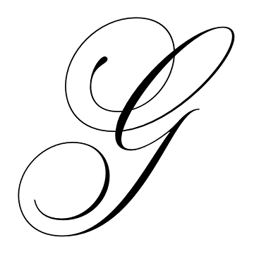 Fancy Cursive Letter Capital G