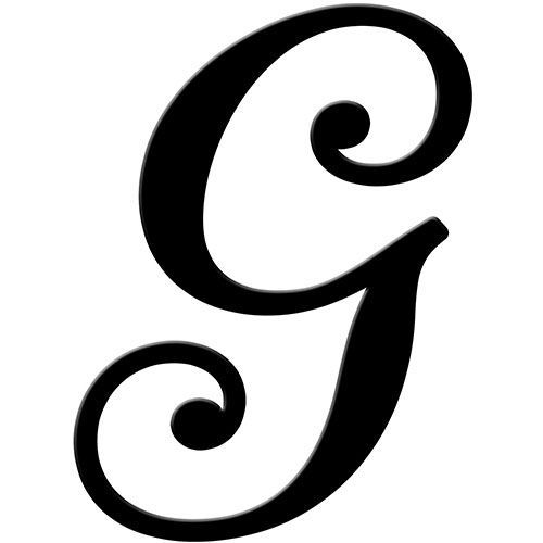 Fancy Script Letter G