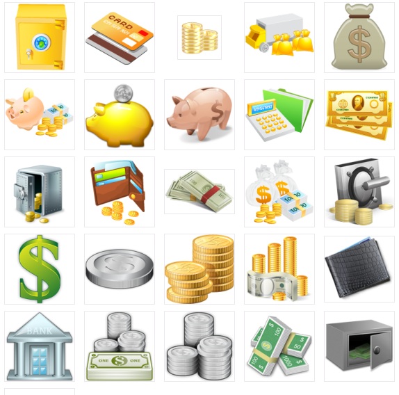 Financial Money Icons Financial Money Icons