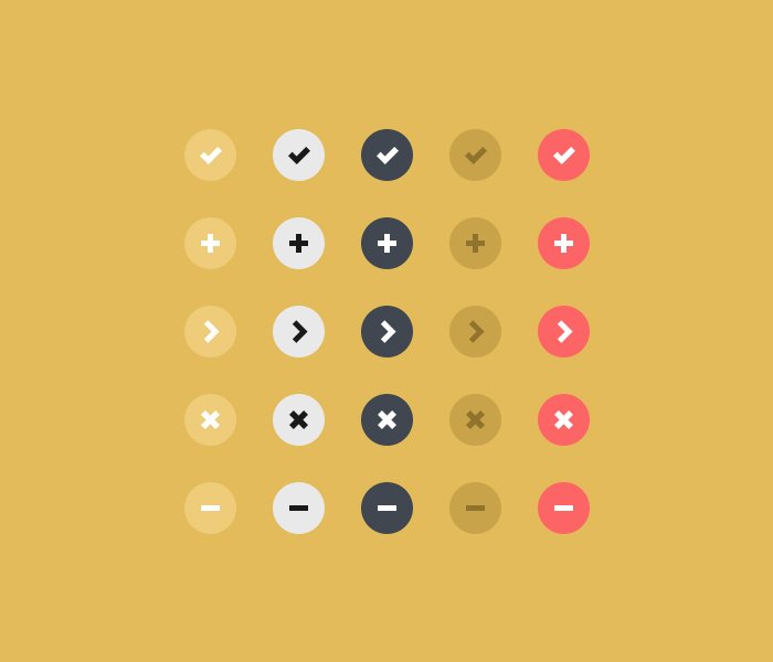 Flat Design Buttons PSD Flat Design Buttons PSD