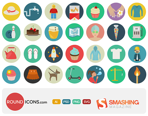 18 Round Icons Free Download Images