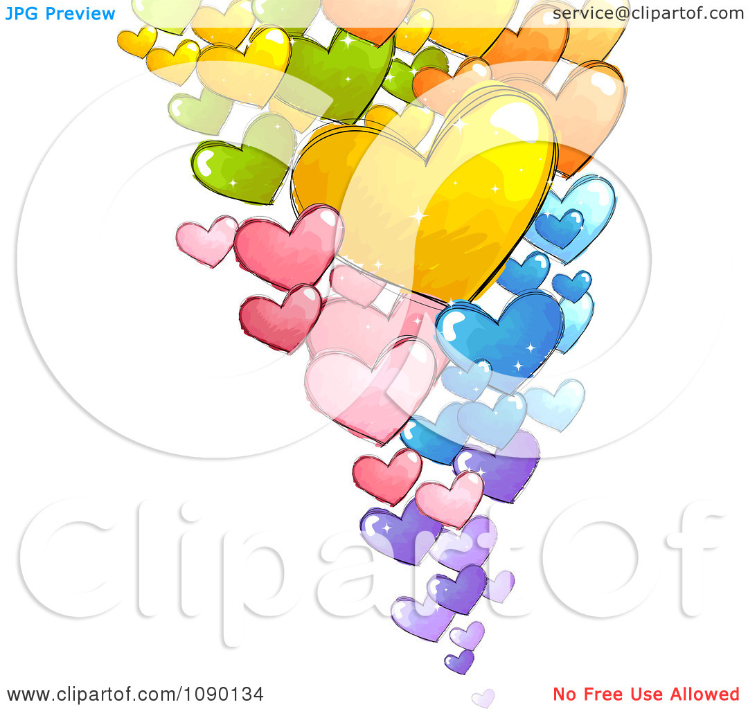 Floating Hearts Clip Art Free