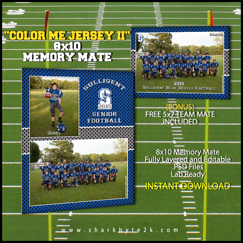 Football Memory Mate Templates for Photoshop