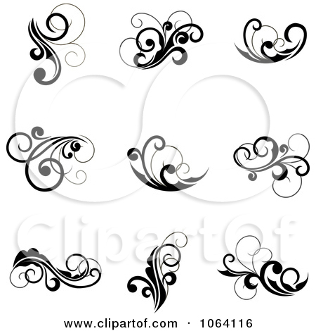 Free Clip Art Scrolls and Flourishes