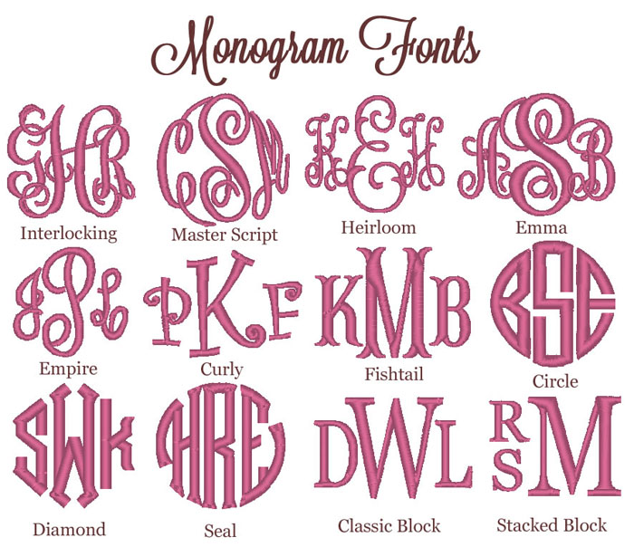 Free Monogram Embroidery Fonts Free Monogram Embroidery Fonts