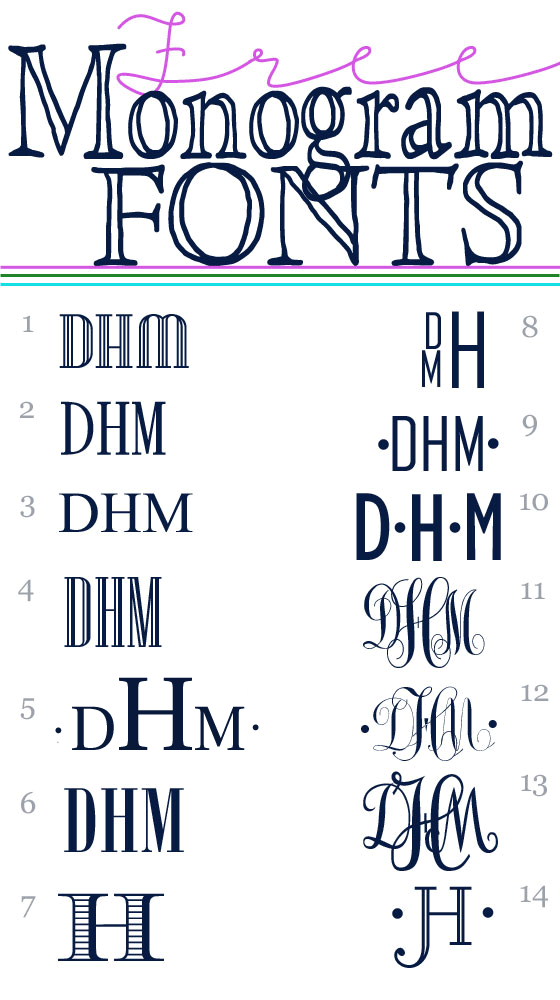 Free Monogram Fonts Free Monogram Fonts