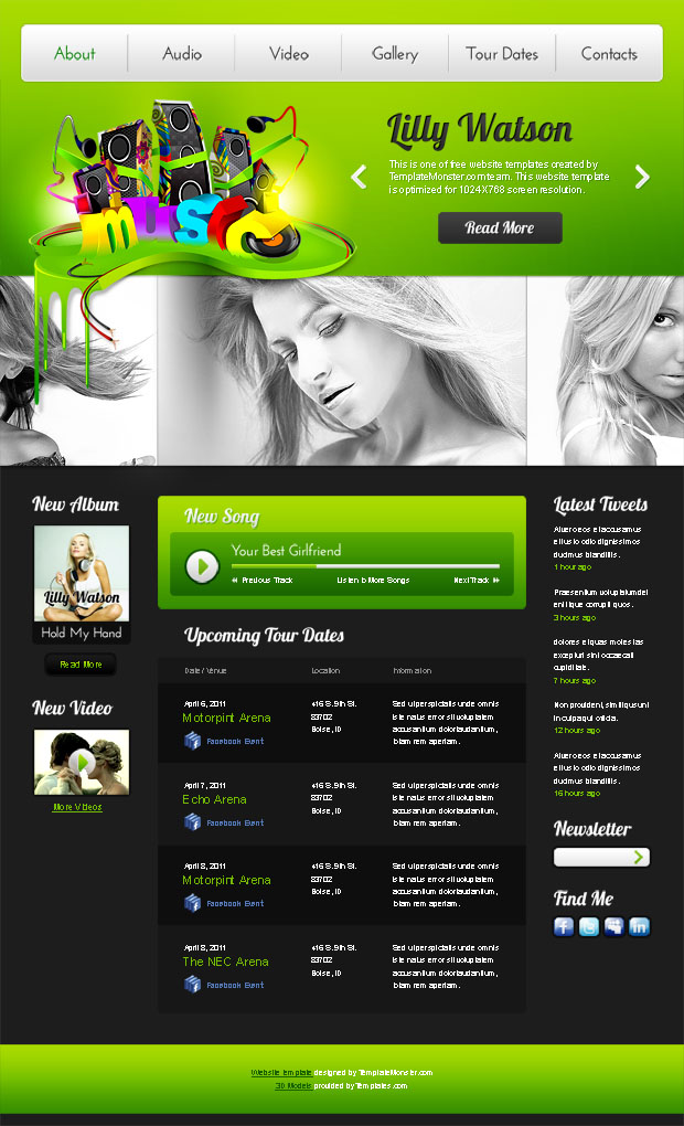 Free Music Download Website Templates