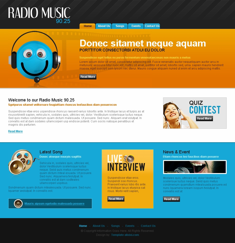 Free Music Download Website Templates