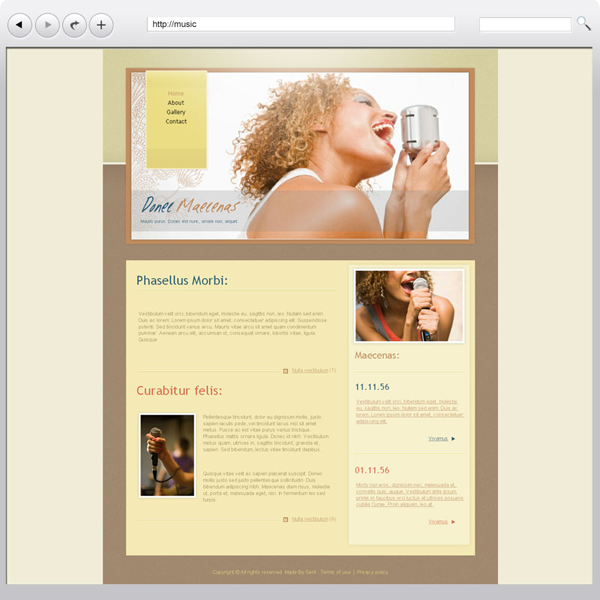 Free Music Website Template