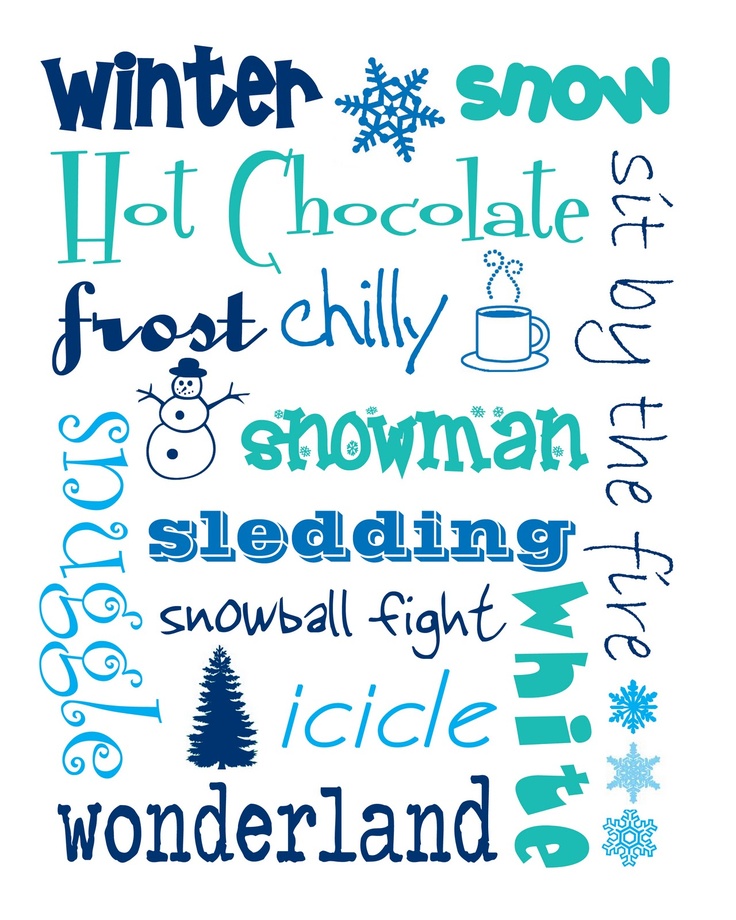 Free Printable Winter Subway Art