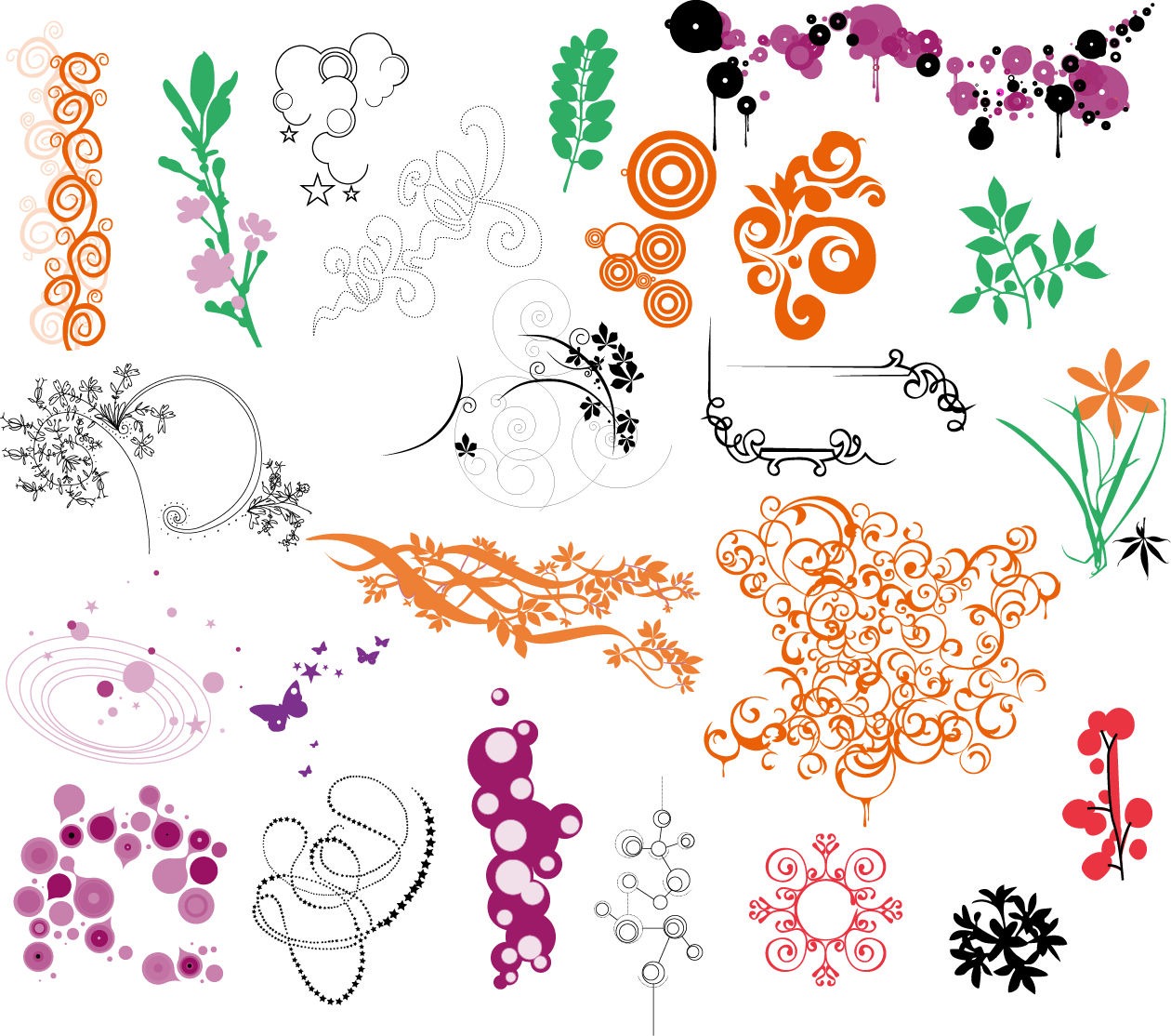 12 Vector Ornament Sets Images