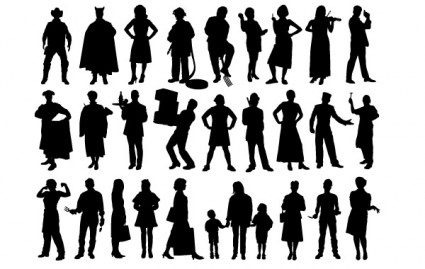 Free Vector People Silhouettes