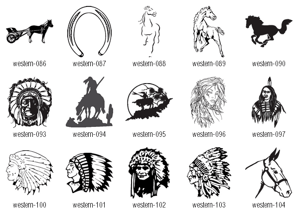 19 Western Vector Graphics Images