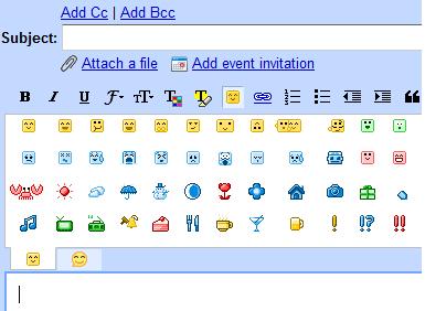 Gmail Animated Emoticons