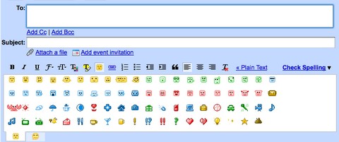 Gmail Animated Emoticons