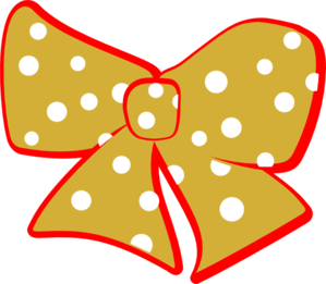 Gold Cheer Bow Clip Art