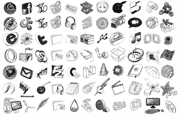 Hand Drawn Icon Set Free