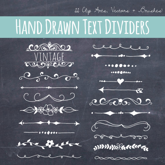 Hand Drawn Text Divider Clip Art Hand Drawn Text Divider Clip Art