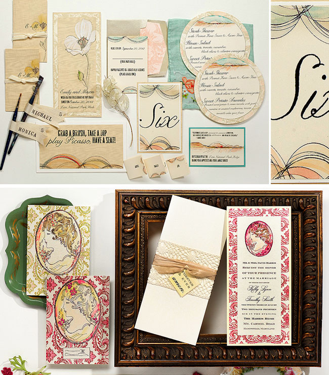 Hand Painted Wedding Invitations Hand Painted Wedding Invitations