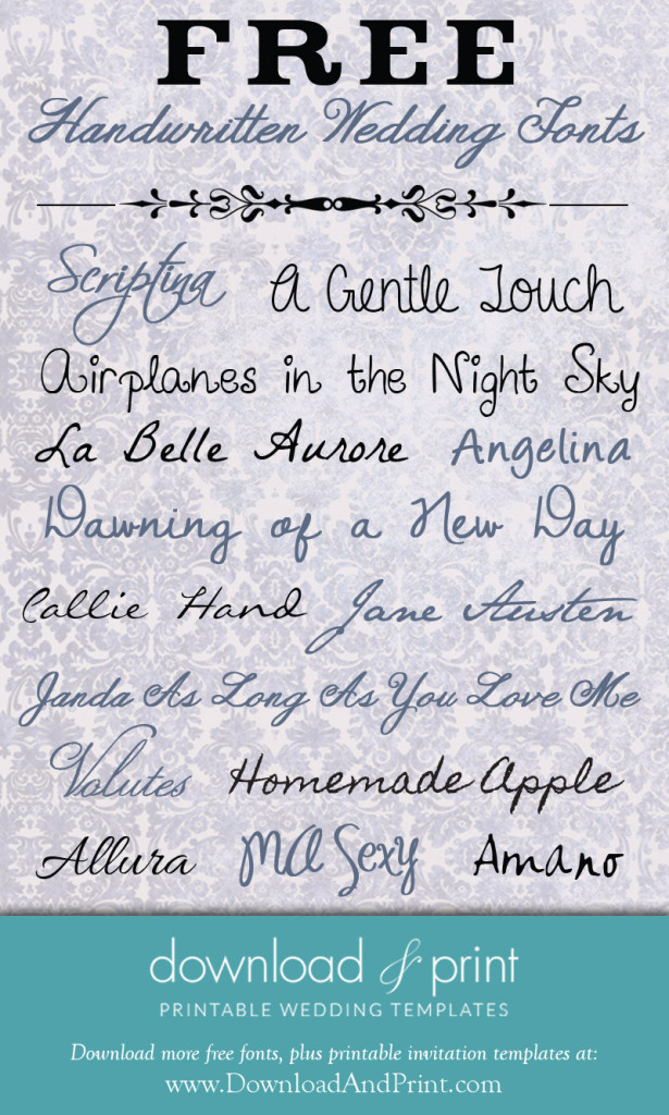 Handwritten Fonts Free Downloads