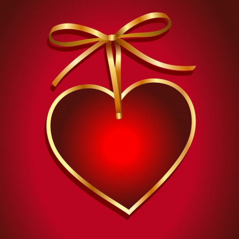 Heart with Ribbons Graphics