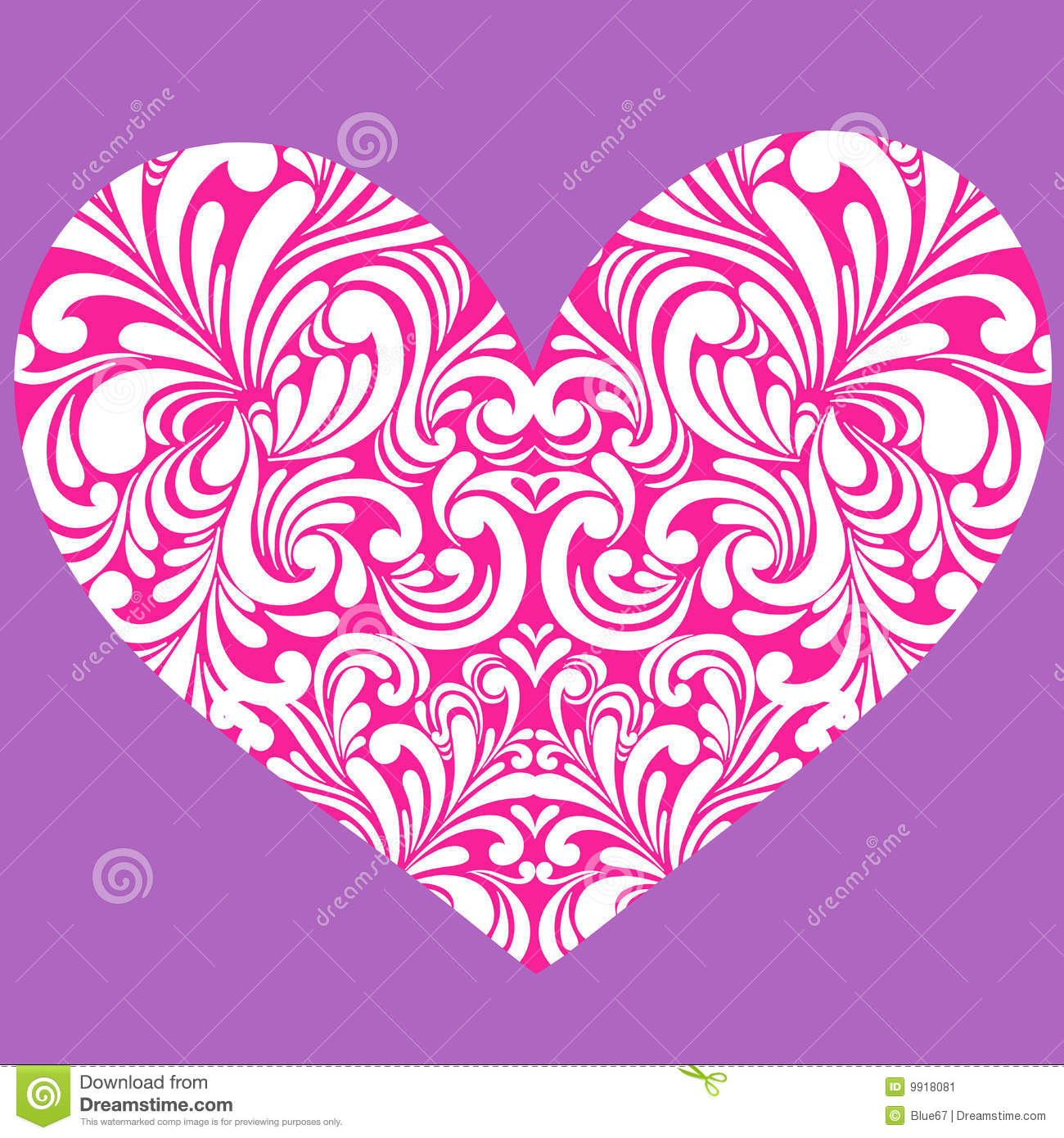 Hearts and Swirls Vectors