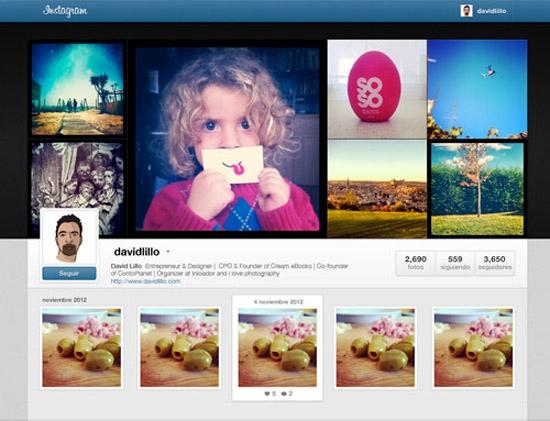 Instagram Profile Template PSD