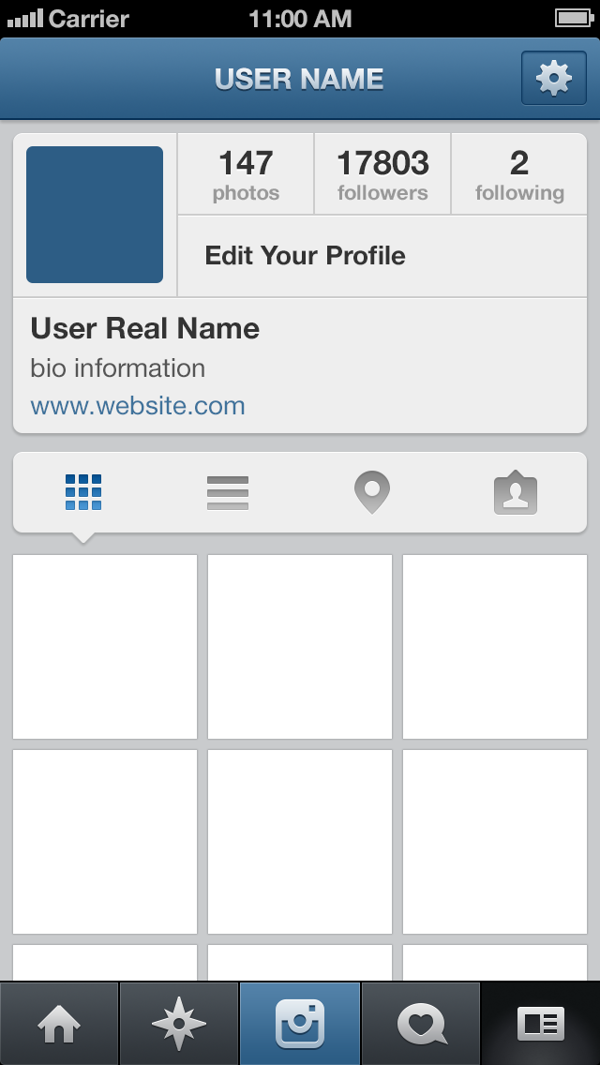 Instagram Profile Template