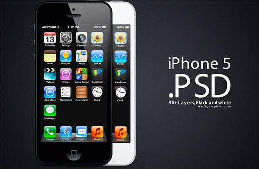 iPhone 5 PSD Template iPhone 5 PSD Template